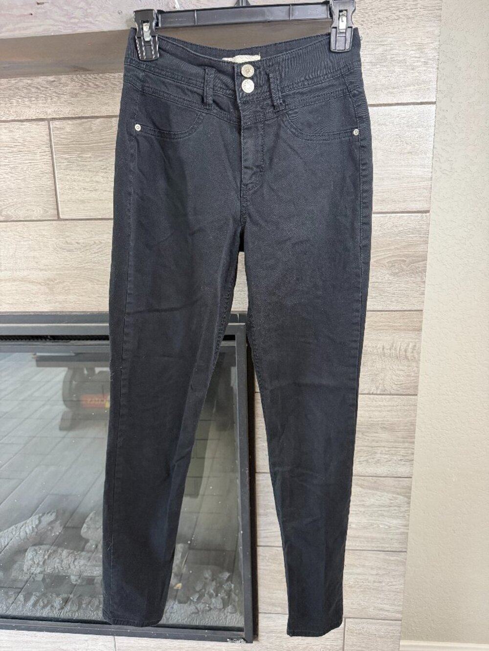 Black High Rise Skinny Jeans Double Button Women’s Size 3